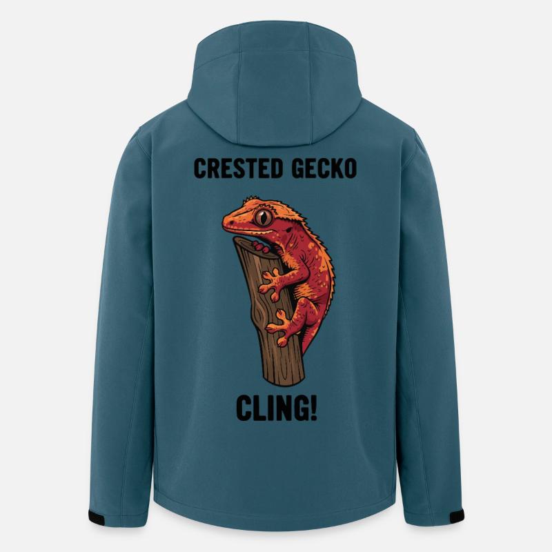 Gecko-Kreta-Kamm-Echsenzweig - Recycelte Männer Softshell-Jacke von Stanley/Stella - Dunkles Petrol