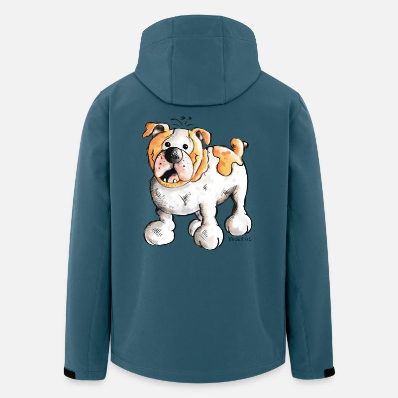 Englische Bulldogge - Recycelte Männer Softshell-Jacke von Stanley/Stella - Dunkles Petrol