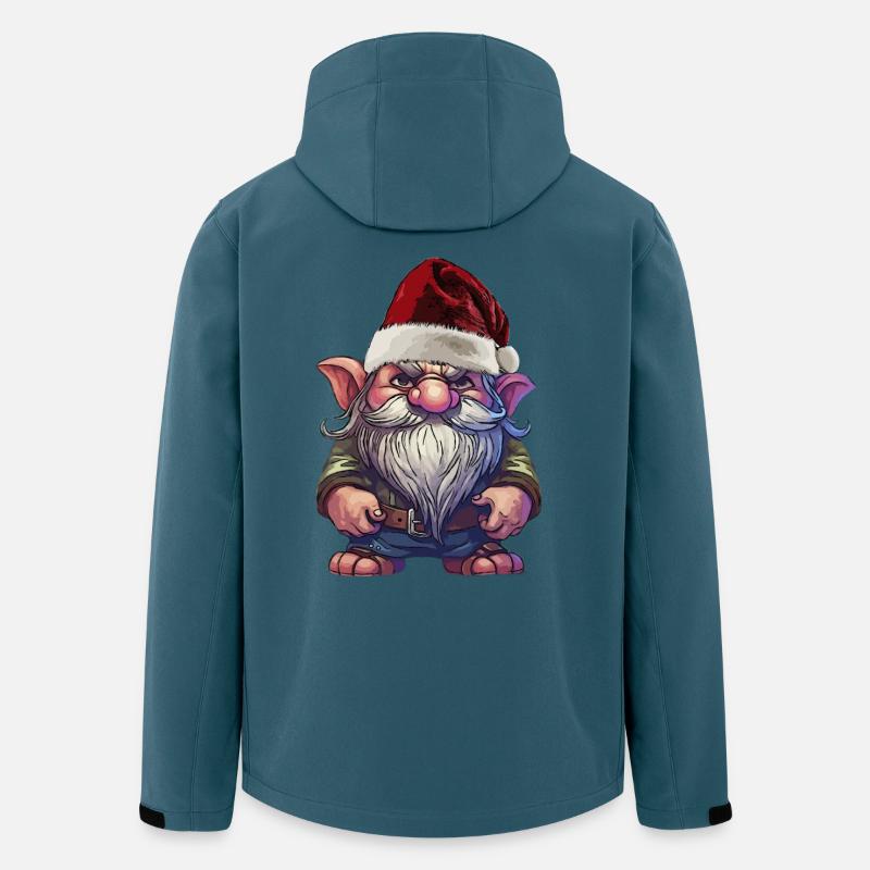 Weihnachtsgnom mit Wichtel beleidigt  - Recycelte Männer Softshell-Jacke von Stanley/Stella - Dunkles Petrol
