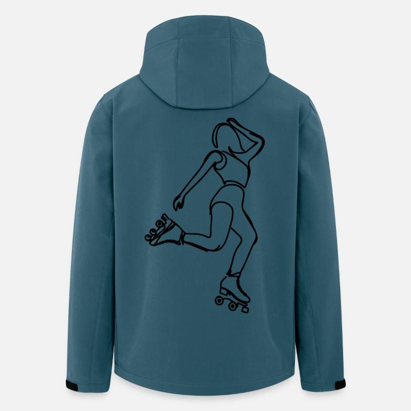 Rollschuh Mädchen - Recycelte Männer Softshell-Jacke von Stanley/Stella - Dunkles Petrol