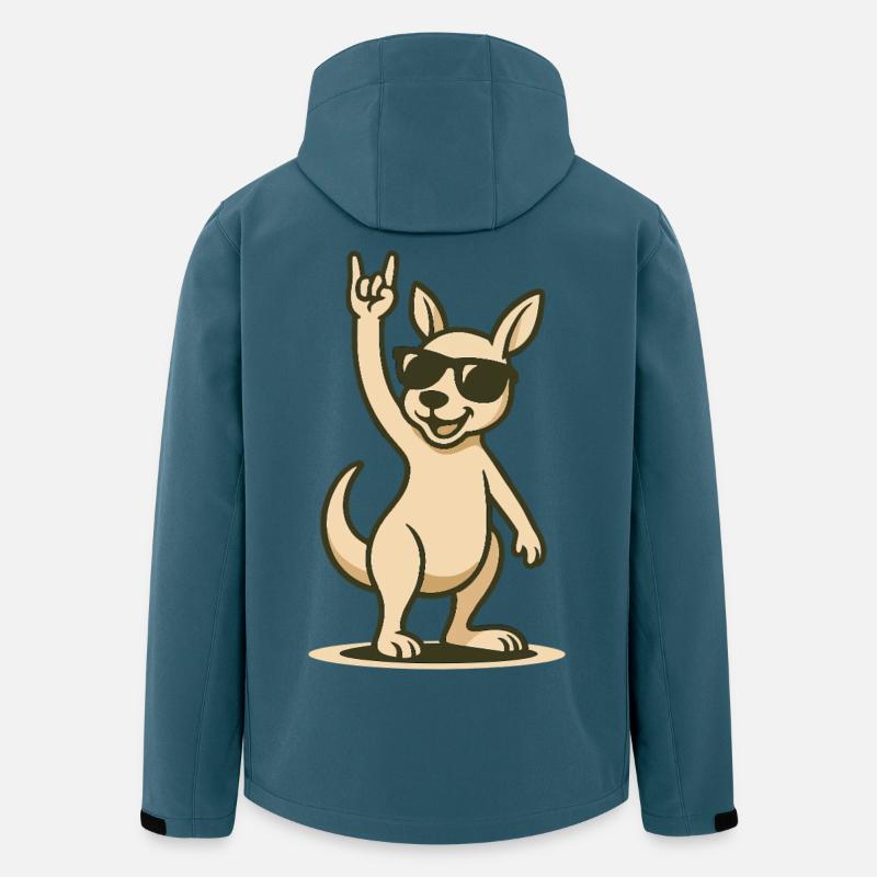 Rocker-Roo in Sonnenbrille - Recycelte Männer Softshell-Jacke von Stanley/Stella - Dunkles Petrol