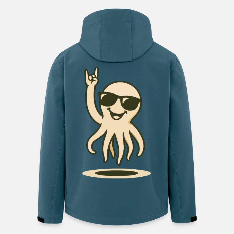 Tentacle Rocker - Recycelte Männer Softshell-Jacke von Stanley/Stella - Dunkles Petrol