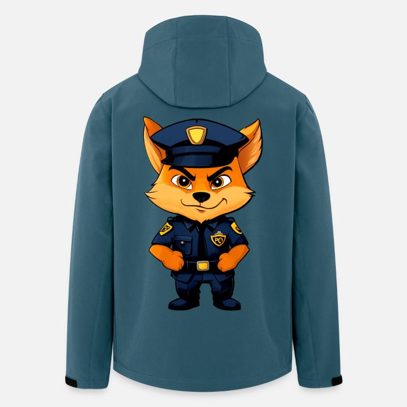 Füchse Polizistin / Polizei Fuchs - Recycelte Männer Softshell-Jacke von Stanley/Stella - Dunkles Petrol