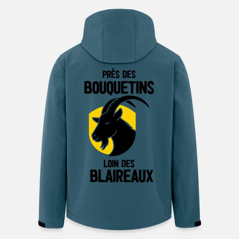 Dragon doré en silhouette - Veste softshell homme en polyester recyclé Stanley/Stella - bleu pétrole foncé