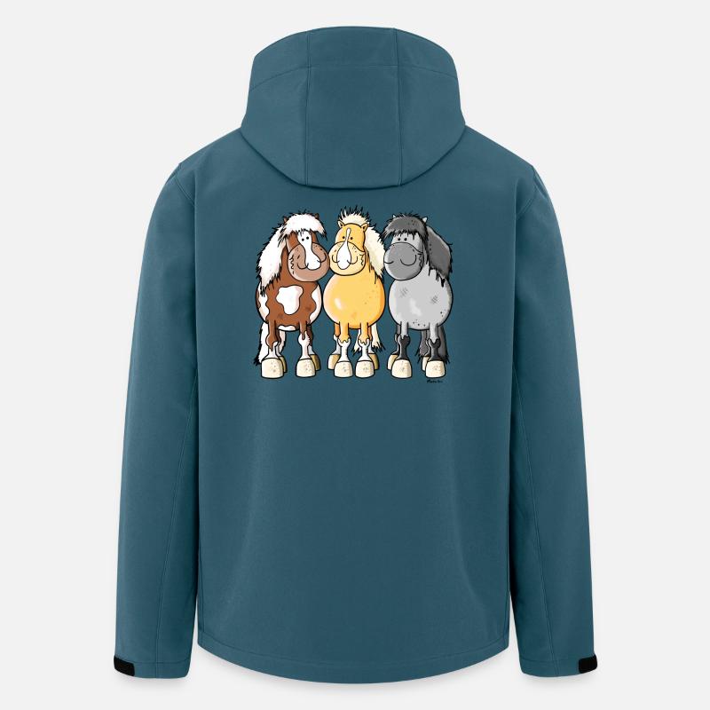 Shetty Trio - Recycelte Männer Softshell-Jacke von Stanley/Stella - Dunkles Petrol