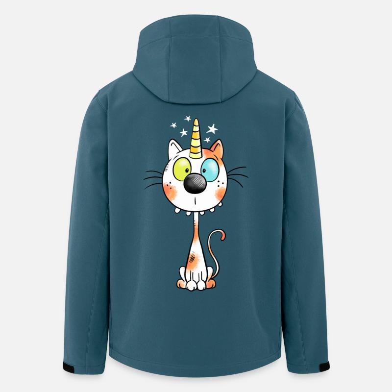 Mignon chat comique - Veste softshell homme en polyester recyclé Stanley/Stella - bleu pétrole foncé