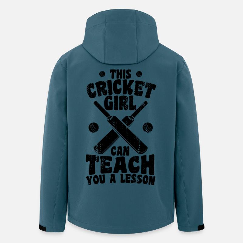 Cricket Mädchen erteilt dir eine Lektion - Recycelte Männer Softshell-Jacke von Stanley/Stella - Dunkles Petrol