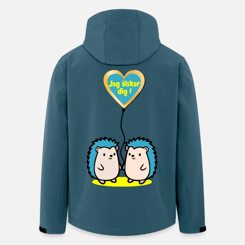 Ich liebe dich - Recycelte Männer Softshell-Jacke von Stanley/Stella - Dunkles Petrol