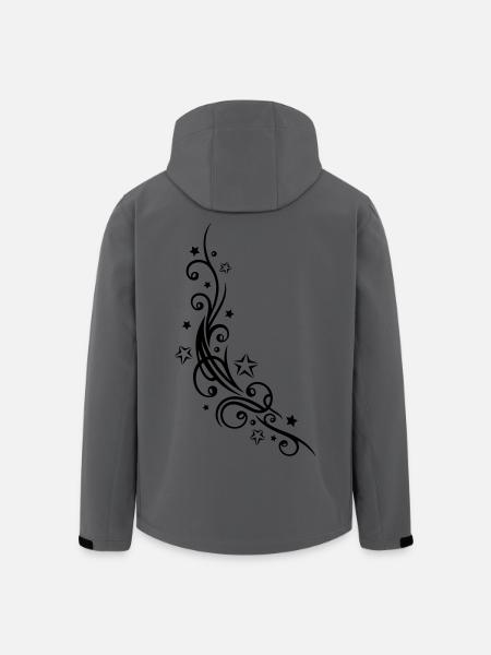Ornement de tatouage tribal avec des étoiles. - Veste softshell homme en polyester recyclé Stanley/Stella - bleu pétrole foncé