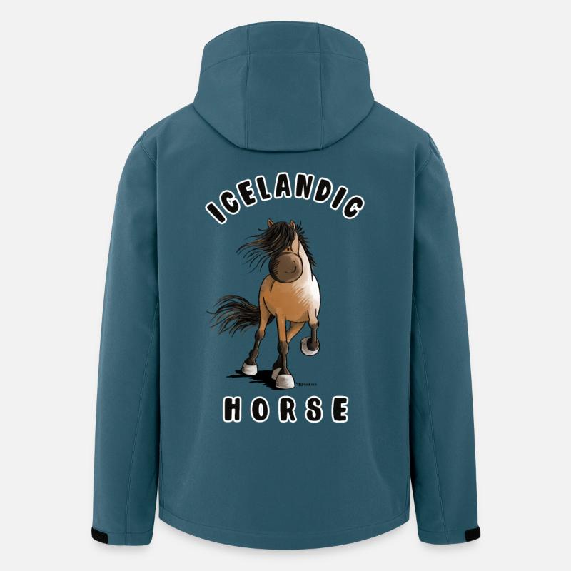 Icelandic Horse - Recycelte Männer Softshell-Jacke von Stanley/Stella - Dunkles Petrol