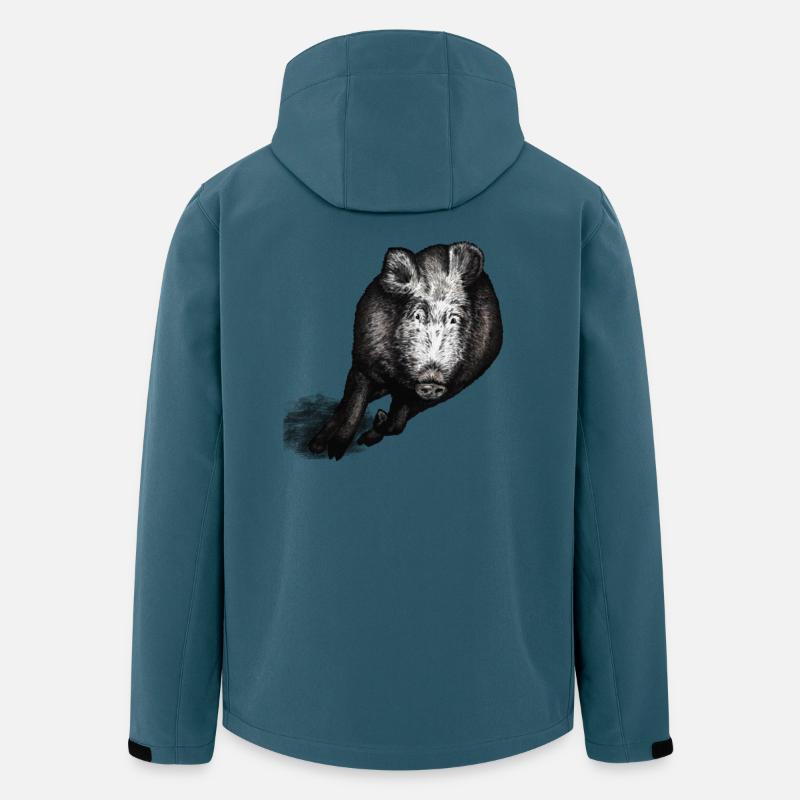 Wild boar galloping - Men’s Recycled Softshell Jacket Discoverer by Stanley/Stella - stargazer