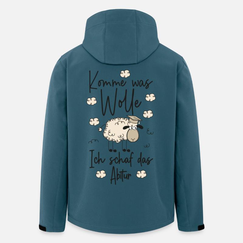 ABI 2026 Komme was WOLLE Ich SCHAF das Abitur 2026 - Recycelte Männer Softshell-Jacke von Stanley/Stella - Dunkles Petrol