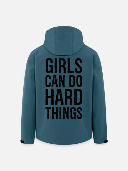 Mädchen können harte Dinge tun - Recycelte Männer Softshell-Jacke von Stanley/Stella - Dunkles Petrol