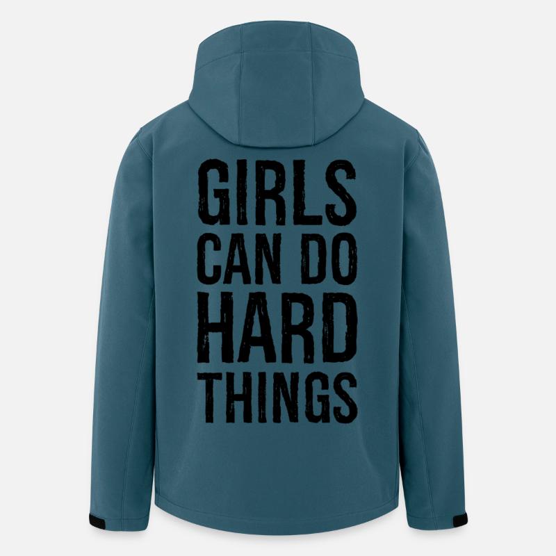 Mädchen können harte Dinge tun - Recycelte Männer Softshell-Jacke von Stanley/Stella - Dunkles Petrol