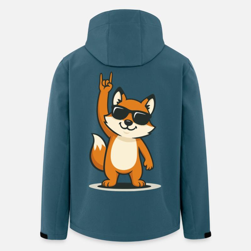 Rockin' Fox - Recycelte Männer Softshell-Jacke von Stanley/Stella - Dunkles Petrol