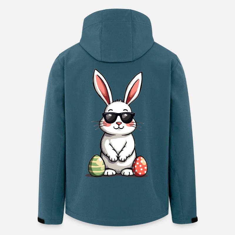 Cooler Osterhase - Recycelte Männer Softshell-Jacke von Stanley/Stella - Dunkles Petrol