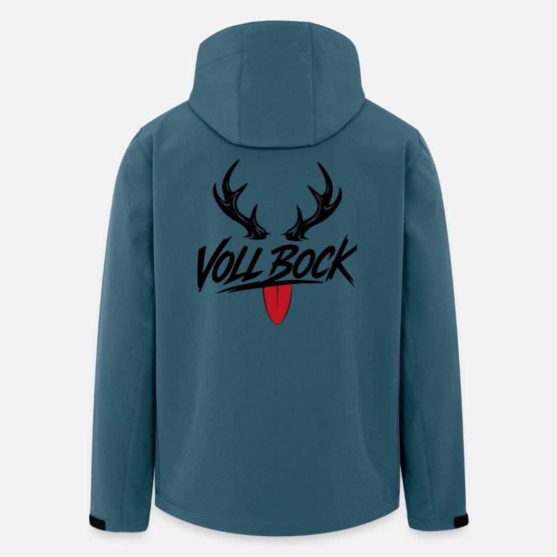 VOLL BOCK - Recycelte Männer Softshell-Jacke von Stanley/Stella - Dunkles Petrol