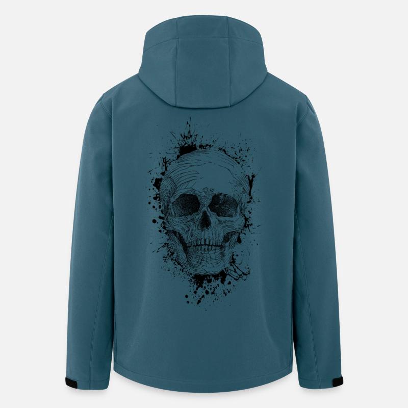 Schädel - Recycelte Männer Softshell-Jacke von Stanley/Stella - Dunkles Petrol