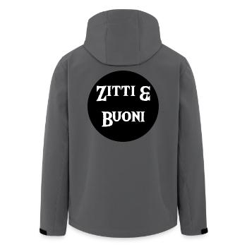 Zitti & Buoni - Recycelte Männer Softshell-Jacke von Stanley/Stella - Dunkles Petrol - Hinten - AI Model Male 185 light (185cm)