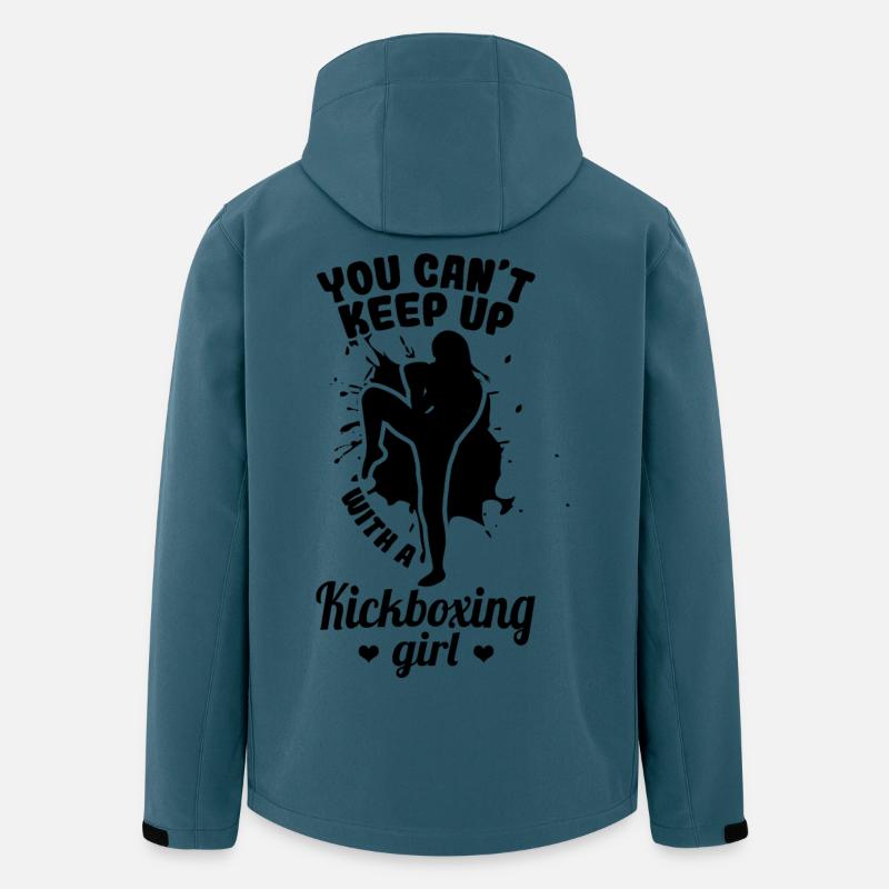 Weiblicher Kickboxer - Recycelte Männer Softshell-Jacke von Stanley/Stella - Dunkles Petrol