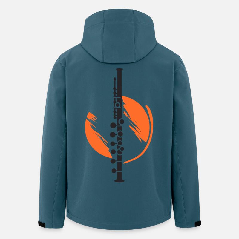 Flöte Zeichnung - Recycelte Männer Softshell-Jacke von Stanley/Stella - Dunkles Petrol