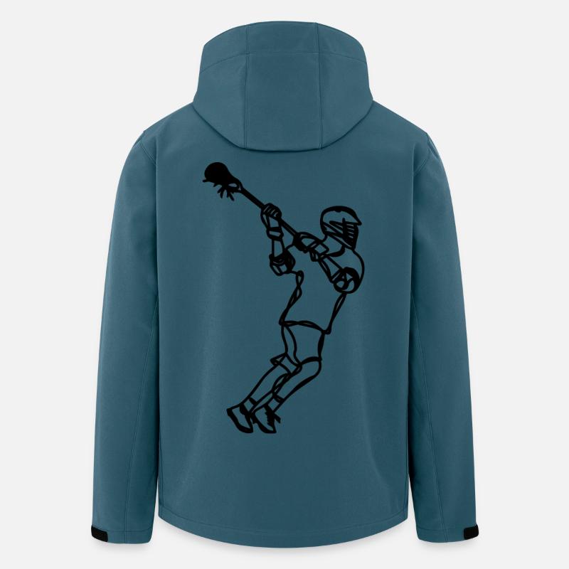 Lacrossespieler Skizze - Recycelte Männer Softshell-Jacke von Stanley/Stella - Dunkles Petrol