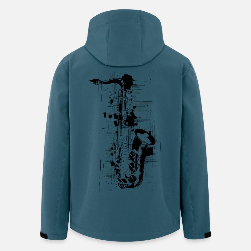 Saxophon - Recycelte Männer Softshell-Jacke von Stanley/Stella - Dunkles Petrol