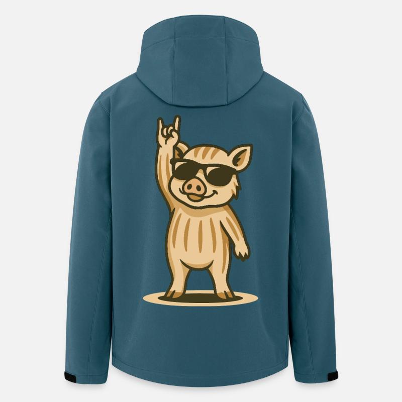 Wild Boar Rocker - Recycelte Männer Softshell-Jacke von Stanley/Stella - Dunkles Petrol