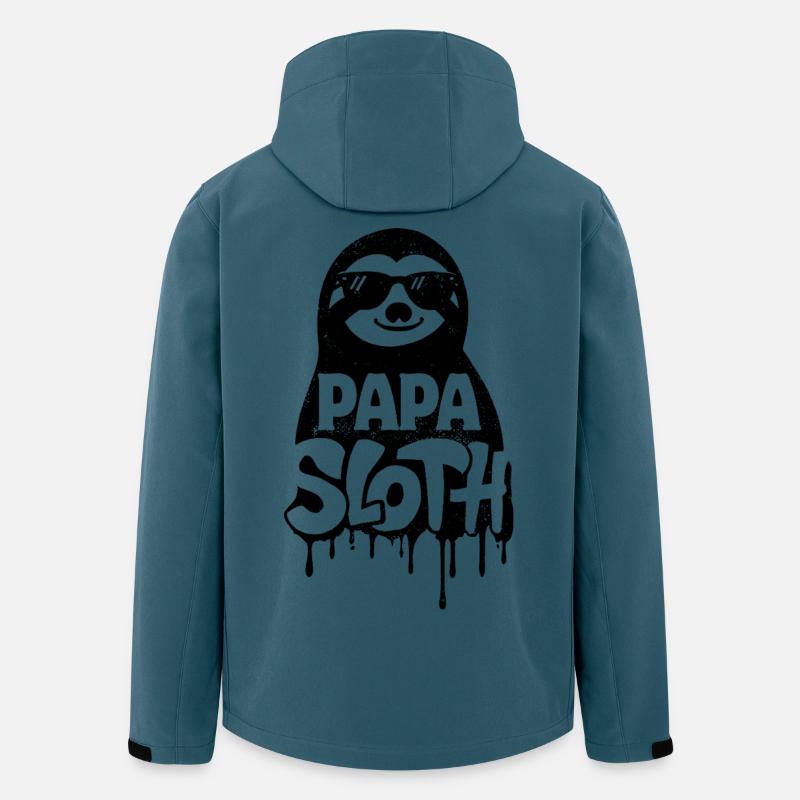 Papa Sloth - Cool Sloth Father's Day - Men’s Recycled Softshell Jacket by Stanley/Stella - stargazer