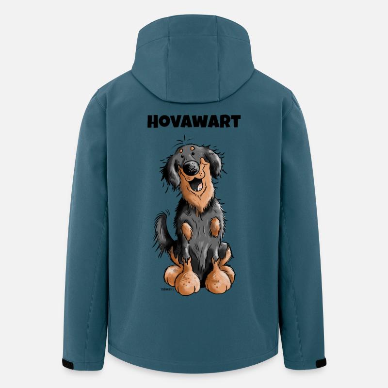 Knuffiger Hovawart - Recycelte Männer Softshell-Jacke von Stanley/Stella - Dunkles Petrol