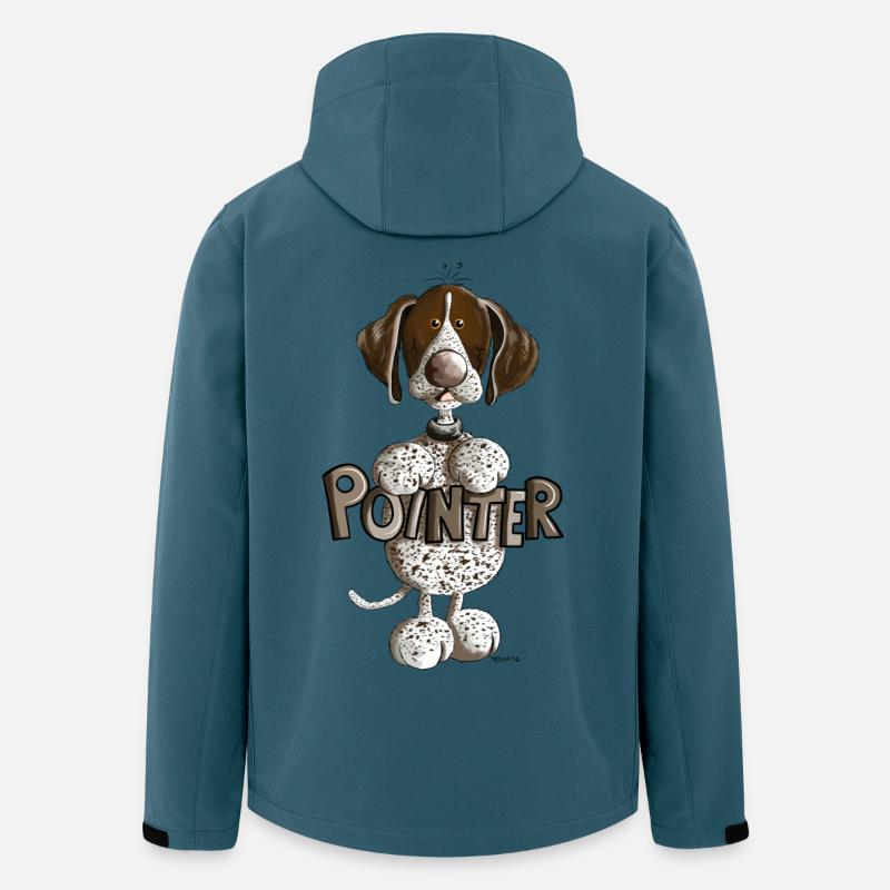 Knuffiger Deutsch Kurzhaar - Recycelte Männer Softshell-Jacke von Stanley/Stella - Dunkles Petrol