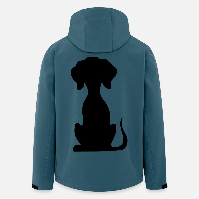 chien - Veste softshell homme en polyester recyclé Stanley/Stella - bleu pétrole foncé