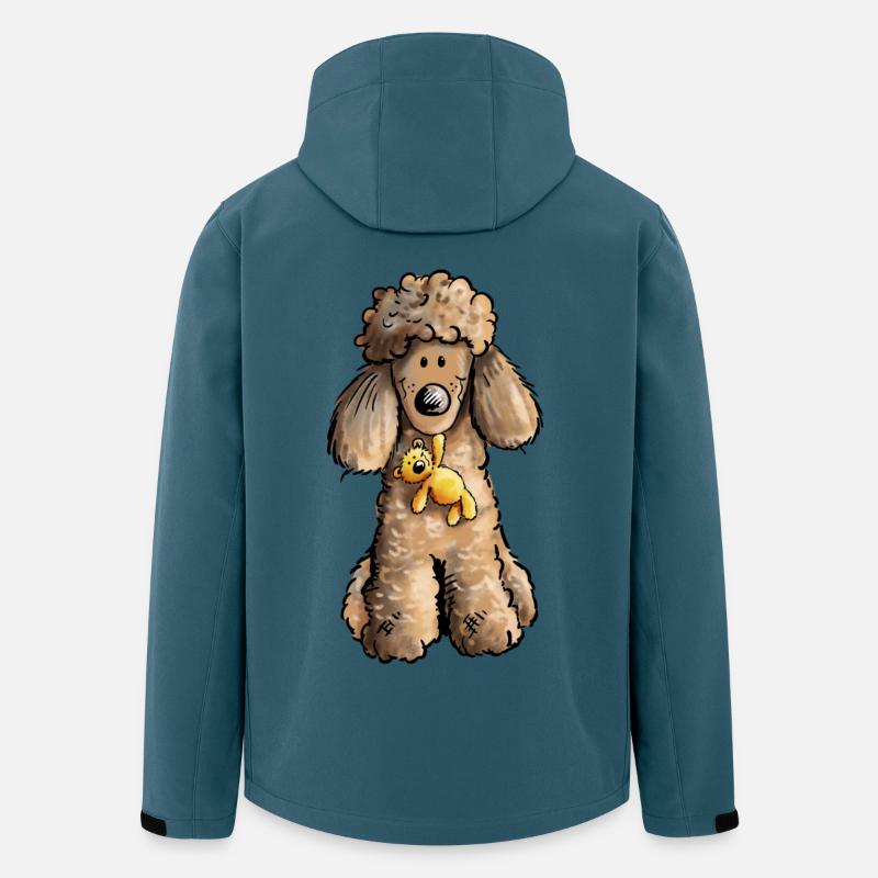 Pudel mit Teddy - Recycelte Männer Softshell-Jacke von Stanley/Stella - Dunkles Petrol