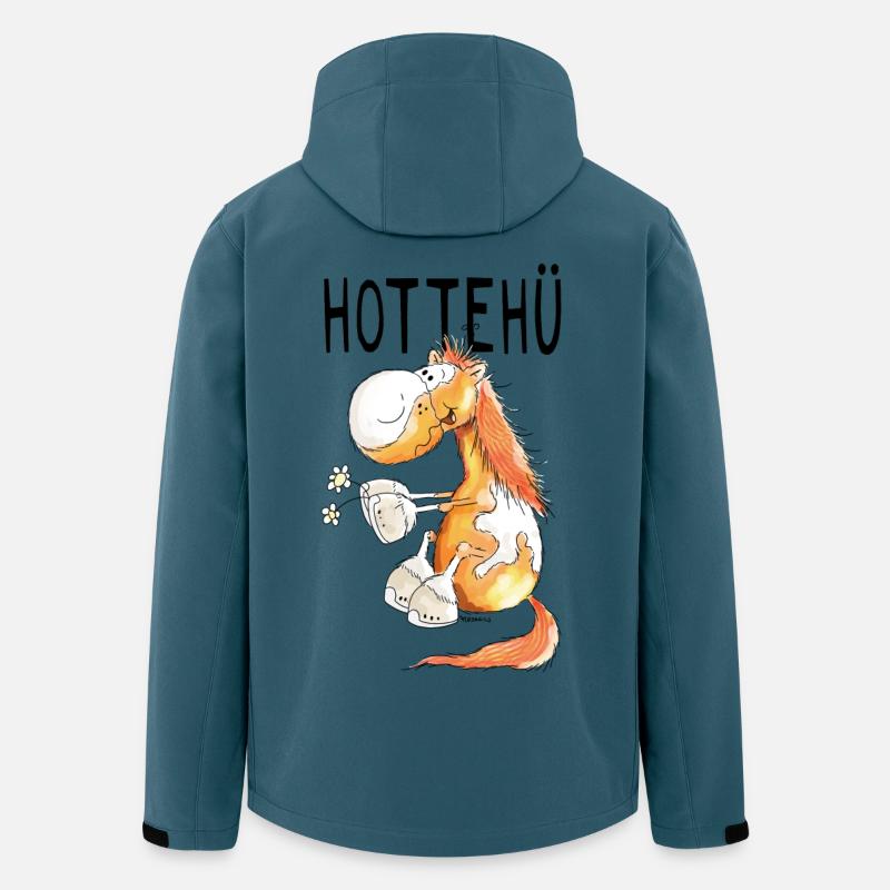 Hottehü Pferd - Pferde - Pony - Pferdchen - Comic - Recycelte Männer Softshell-Jacke von Stanley/Stella - Dunkles Petrol
