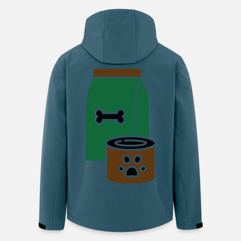 Hundefutter - Recycelte Männer Softshell-Jacke von Stanley/Stella - Dunkles Petrol