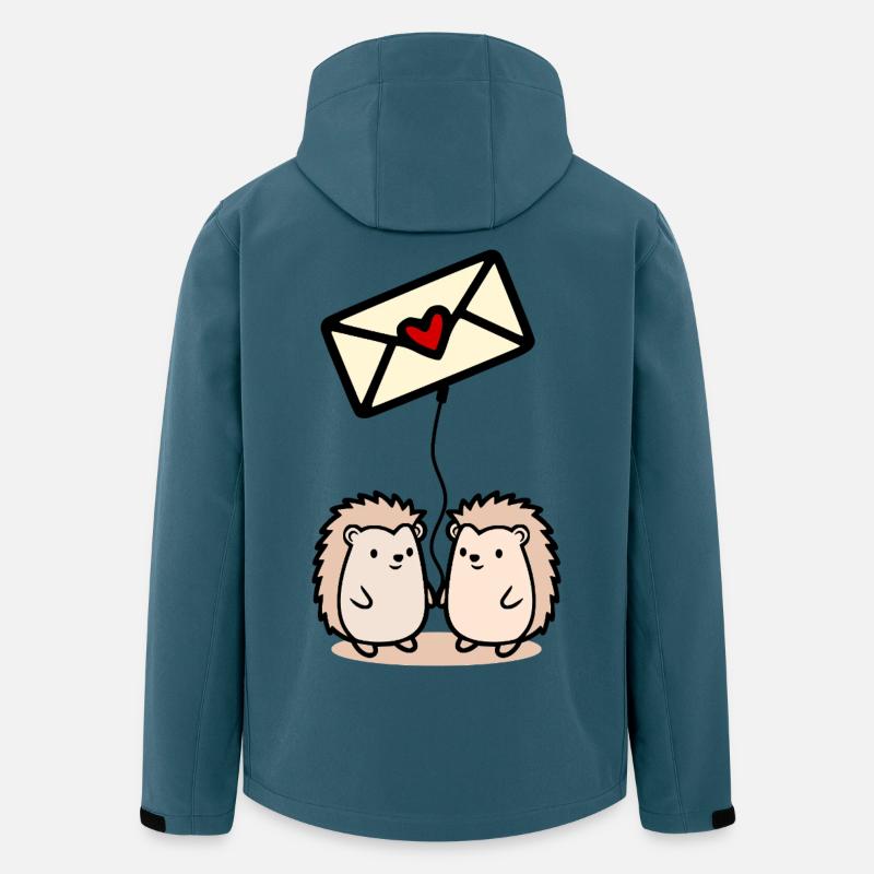 Lettres d’amour de la Saint-Valentin - Veste softshell homme en polyester recyclé Stanley/Stella - bleu pétrole foncé