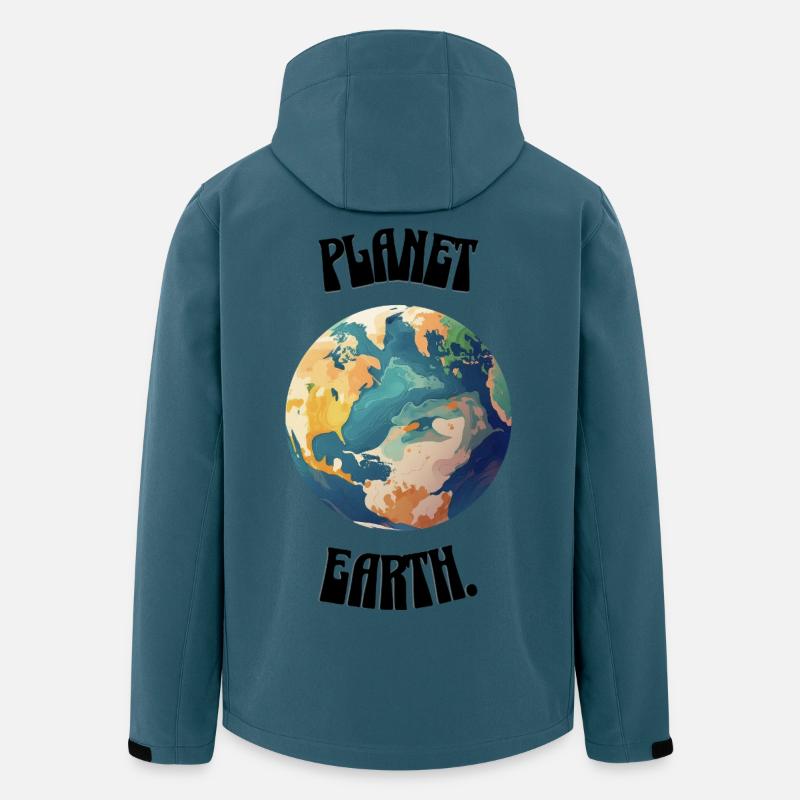 planet earth. - Recycelte Männer Softshell-Jacke von Stanley/Stella - Dunkles Petrol
