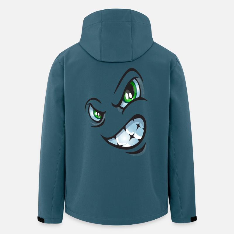 Angry cartoon face - Recycelte Männer Softshell-Jacke von Stanley/Stella - Dunkles Petrol
