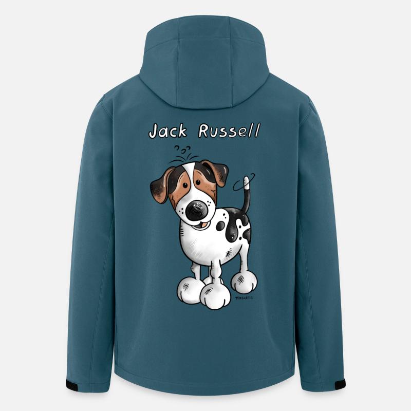 Da ist der Jack Russell - Recycelte Männer Softshell-Jacke von Stanley/Stella - Dunkles Petrol