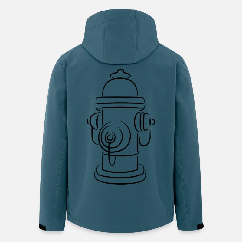 Skizze Feuerhydrant - Recycelte Männer Softshell-Jacke Discoverer von Stanley/Stella - Dunkles Petrol