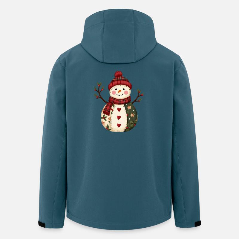 Snowman Christmas Magic Patchwork - Men’s Recycled Softshell Jacket by Stanley/Stella - stargazer