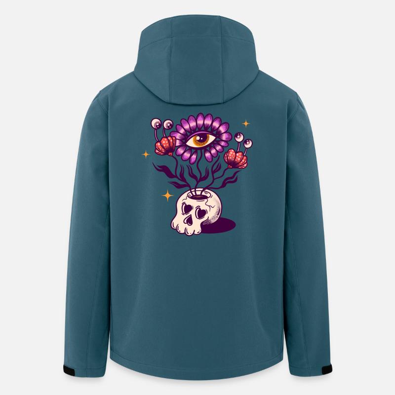 Totenkopf Vase - Recycelte Männer Softshell-Jacke von Stanley/Stella - Dunkles Petrol