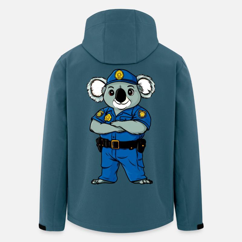 Koalas Polizei - Recycelte Männer Softshell-Jacke von Stanley/Stella - Dunkles Petrol