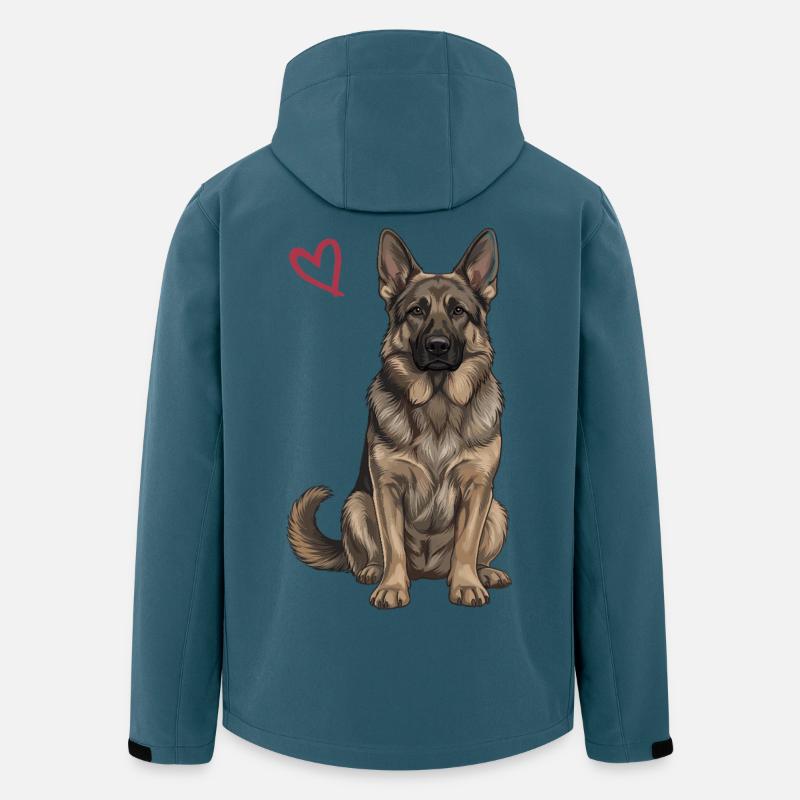 Black and Brown German Shepherd - Men’s Recycled Softshell Jacket by Stanley/Stella - stargazer