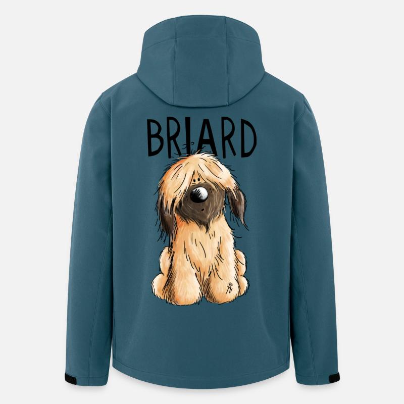 Süßer Fauve Briard - Comic - Geschenk - Hund - Recycelte Männer Softshell-Jacke von Stanley/Stella - Dunkles Petrol