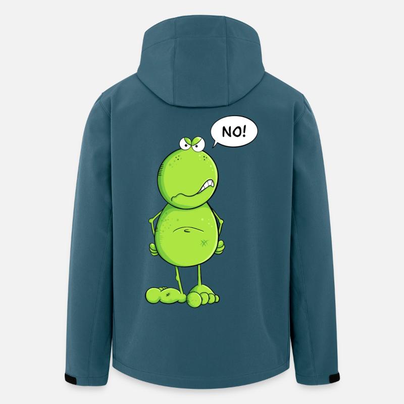 Lustiger No Frosch I Nein Nö Statement - Recycelte Männer Softshell-Jacke von Stanley/Stella - Dunkles Petrol