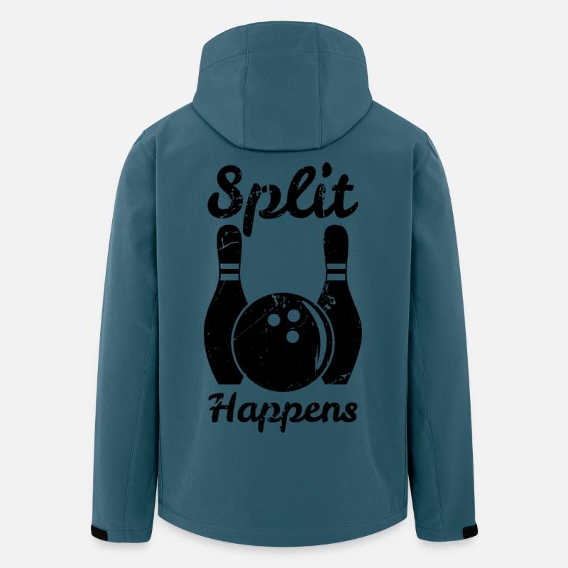 Bowling Wortspiel - Recycelte Männer Softshell-Jacke von Stanley/Stella - Dunkles Petrol