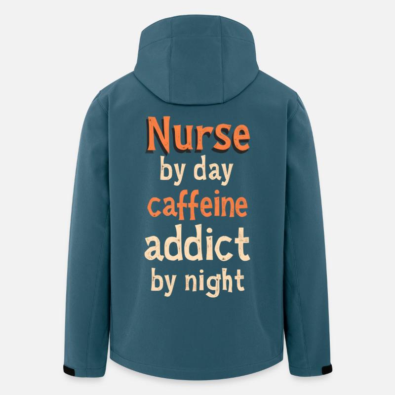 Nurse by Day, Caffeine Addict by Night - Men’s Recycled Softshell Jacket by Stanley/Stella - stargazer