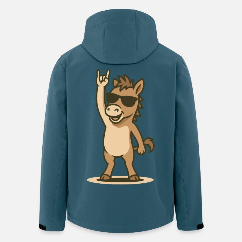 Rock’n’Ritt Fohlen - Recycelte Männer Softshell-Jacke von Stanley/Stella - Dunkles Petrol