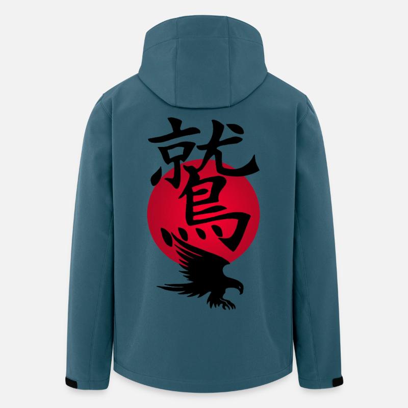 Black Eagle and Red Sun - Men’s Recycled Softshell Jacket by Stanley/Stella - stargazer